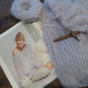 Oversize Pulli eisblau