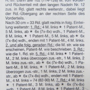 Auszug aus Original Anleitung