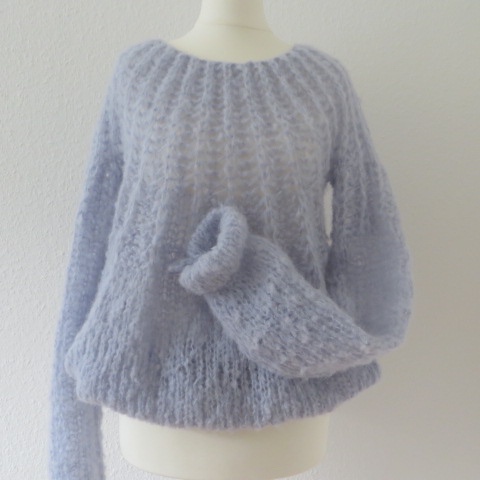 Oversize Pulli eisblau 16