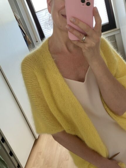 MIKA Summer Cardigan aus Mohair-Seide in Gelb